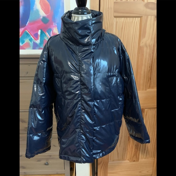 LIGHT BEFORE DARK  BUBBLE JACKET NAVY medium navy never worn - Picture 1 of 9